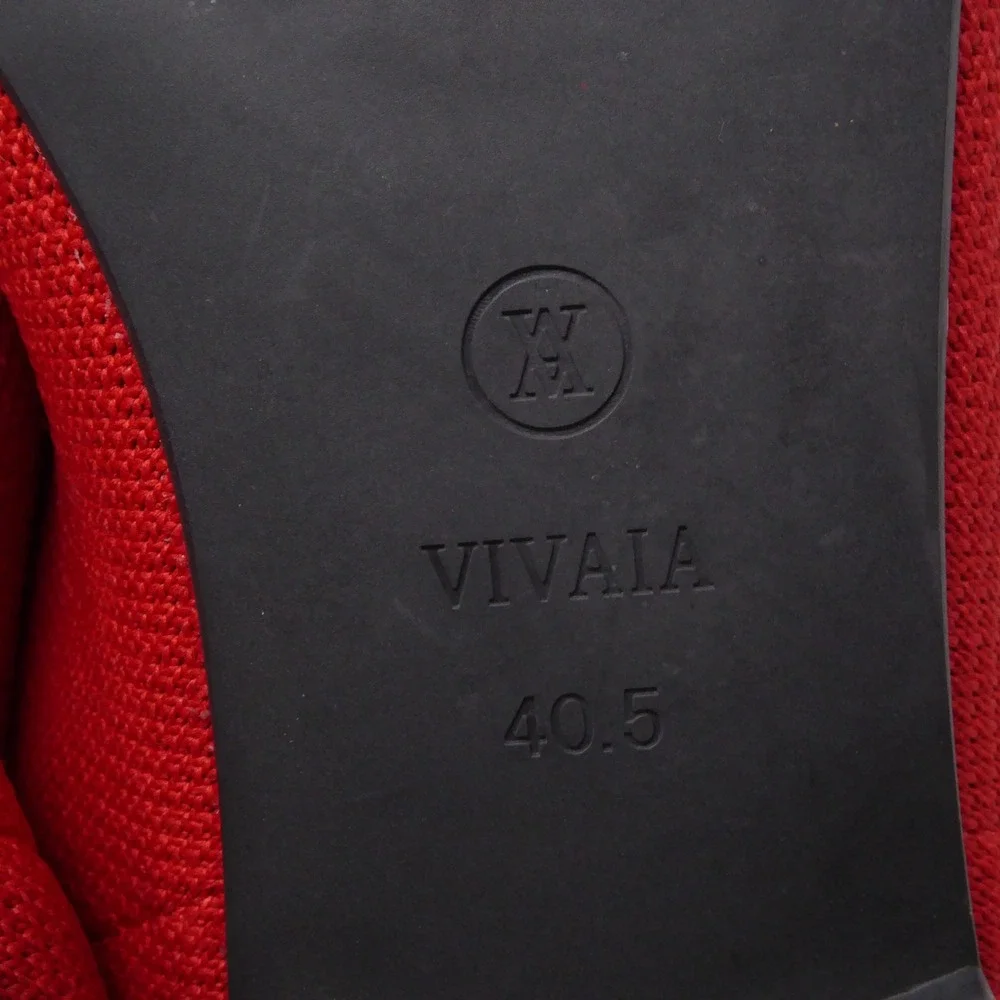 VIVAIA Womens Claire Walker Ballet Flats Red Knit Round Toe 40.5 / 9-9.5
